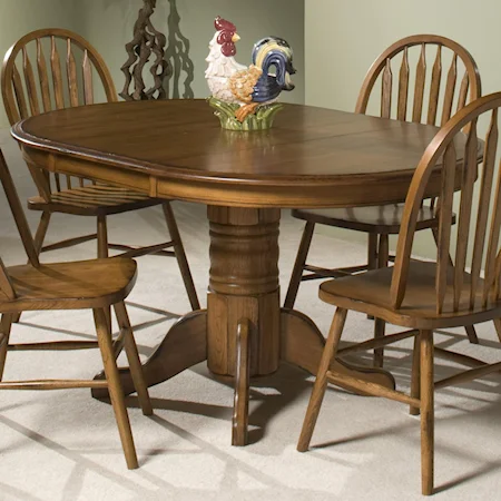 Single Pedestal Round Dining Table